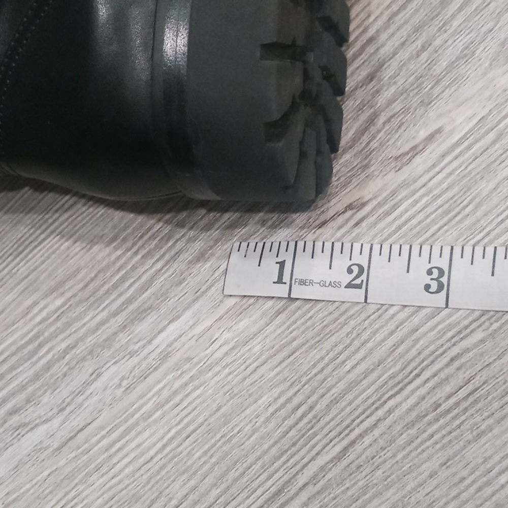 Michael Kors Women's Black Leather Ankle Boots Lace Up Moto Combat Size 8.5 - Picture 16 of 16